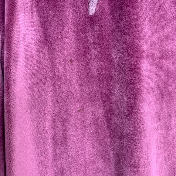 Victoria's Secret Pink women's purple logo velour zip up hooded sweatshirt XXL - Picture 11 of 11